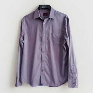 UNTUCKIT Symington Slim Fit Shirt Men’s Size Large Red Blue Gingham Check